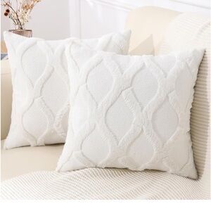 SET OF 4 ! Throw Pillow Covers Faux Fur Zip 1&x18 !❤️❤️